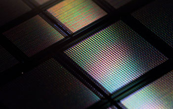Close-up view of a new neuromorphic 'brain-on-a-chip'