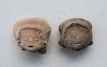 Figurine heads dating to the Middle Preclassic period