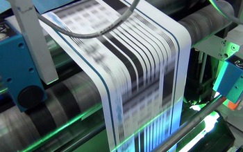 Paper being printed.