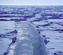 Photo of melting arctic sea ice.