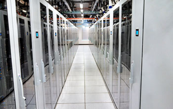 racks of servers at the University of Chicago Kenwood Data Center.