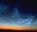 Photo showing blue, yellow and red colors of atmosphere.