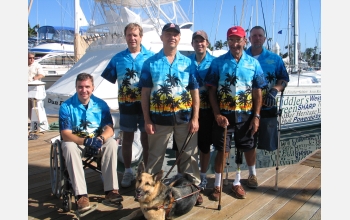 The crew members of <i>B'Quest</i> before their departure