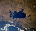 Lake Titicaca from space.