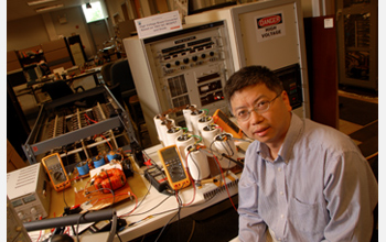 Photo of Alex Huang who works on ways of integrating renewable energy sources into the power grid.
