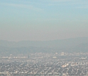 Pollution haze hangs above Los Angeles.