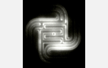 Infrared image of microhotplate