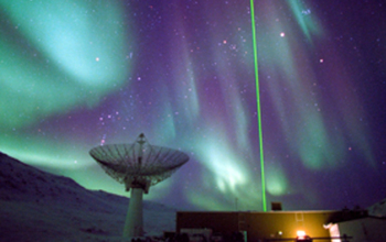 <em>Aurora borealis</em> over Sondrestrom facility, Greenland