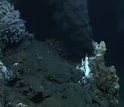 dust and rock formations in the ocean
