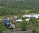 A field camp in the Pechenga Greenstone Belt.