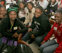 Photo of girls from the Contra Costa Expanding Your Horizons Conference in San Pablo, California.