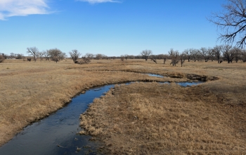 The Republican River's South Fork near Hale, Colorado, with the region's seemingly endless fields.