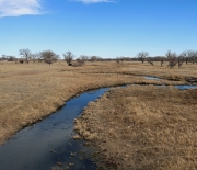 The Republican River's South Fork near Hale, Colorado, with the region's seemingly endless fields.