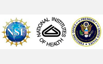 Logos of NSF, NIH and OSTP.