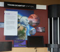Photo of the young scientists' station at the visitor center.