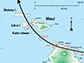 reconstructed track of the 1871 hurricane