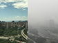 Beijing with and without haze