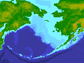 map showing the Bering Strait