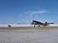 DC-3 aircraft stationed on the Quaanaaq airfield