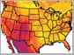 projected heat for U.S. through 2039