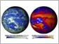 images of earth showing reflected solar radiation