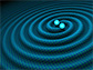 artist impression of gravitational waves generated by binary neutron stars.