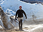 Paul Bierman on melting ground in Kulusuk, Greenland