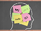 head with hello post-it notes written in different languages