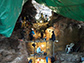 Pinnacle Point 5-6 cave interior using a total station to pinpoint items discovered during excavation