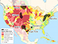 U.S. fracking water stress map