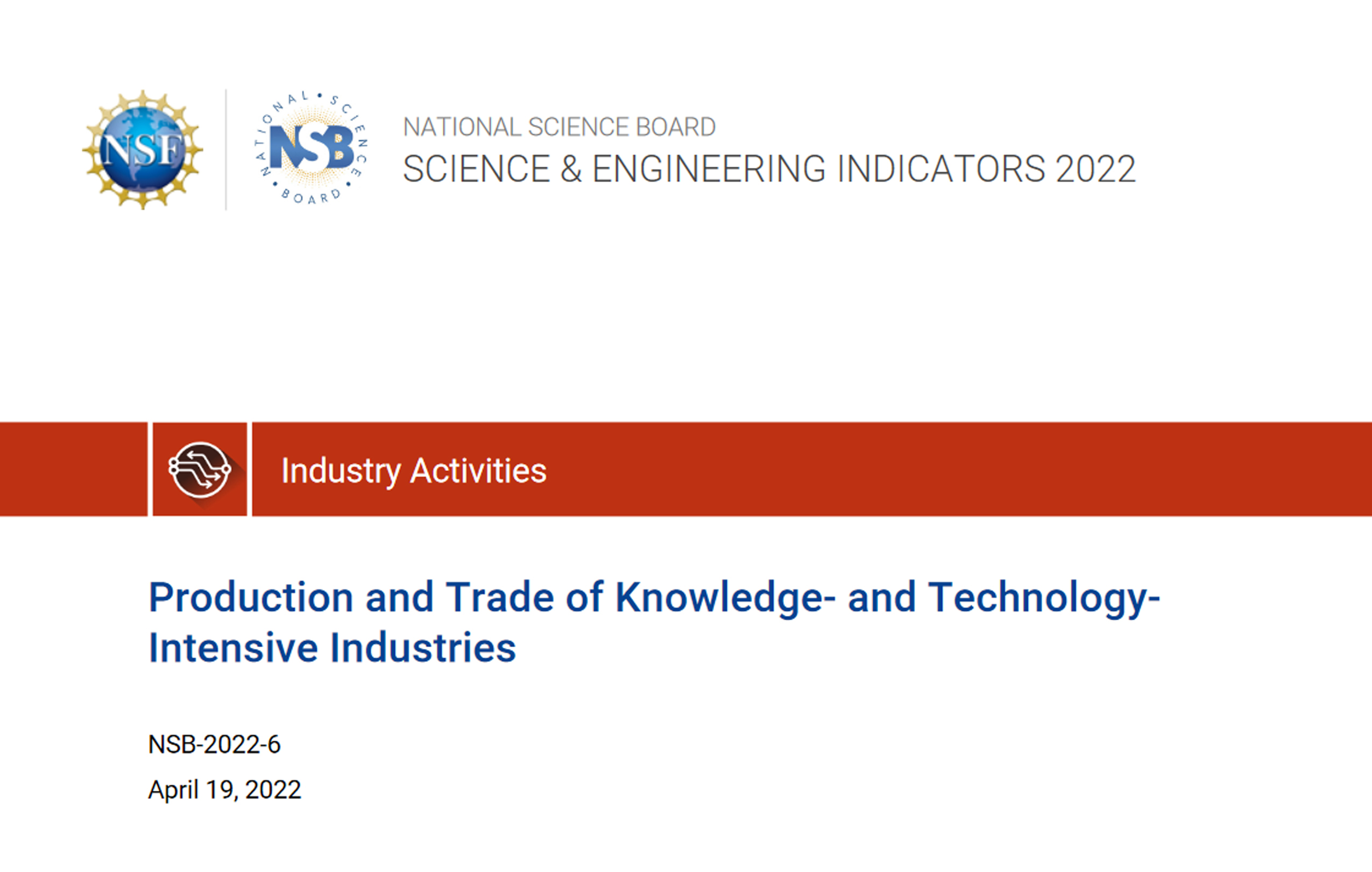 Production and Trade of Knowledge- and Technology-Intensive Industries 